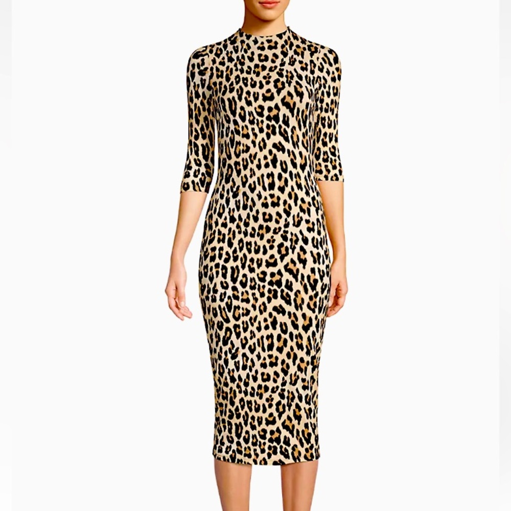 Alice & Olivia delora leopard bodycon dress size 12